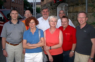 C. Weller, G. Fuchsloch, S. Fuchsloch, K. Sorg, A. Scherr, D. Schädel, T. Haimbucher und K. P. Betz. C. Pippert fehlt.